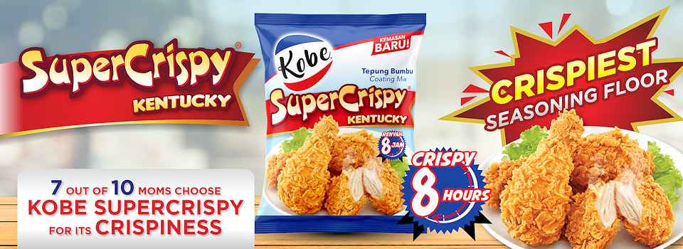 Kobe Kentucky SuperCrispy, The crispiest seasoning flour for chicken banner